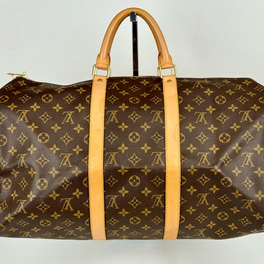 Louis Vuitton Keepall Boston Duffle 50 Brown Canvas